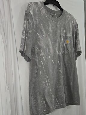Carhartt Gray & White Splatter Pocket Short Sleeve Tee